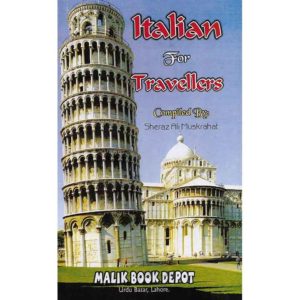 Book Cover of Italian for Travelers - a book to learn basic Italian phrases in Urdu and English Translation