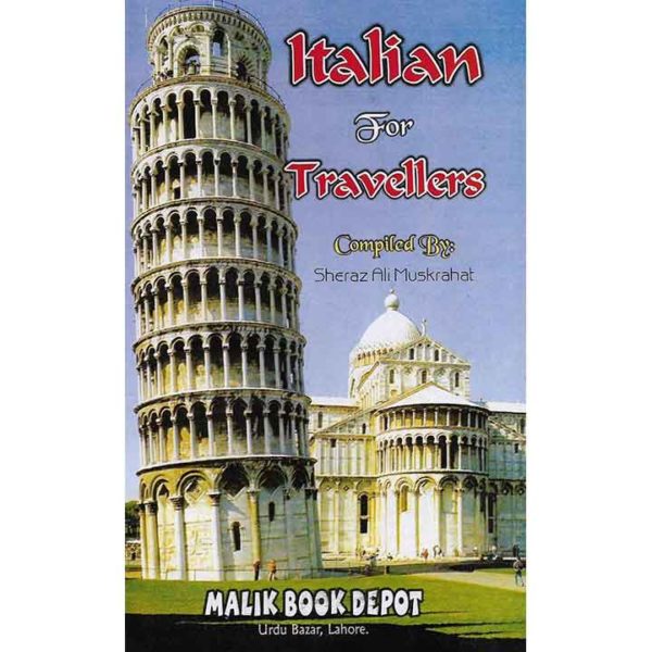 Book Cover of Italian for Travelers - a book to learn basic Italian phrases in Urdu and English Translation