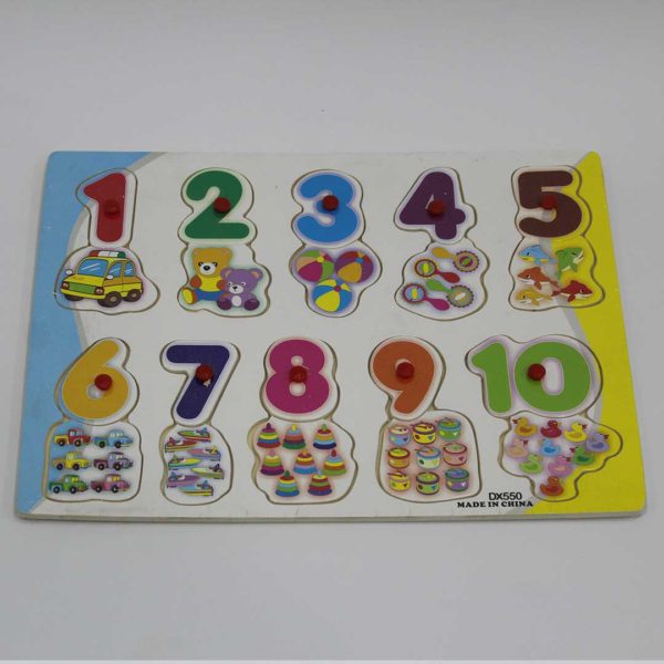 Wood Box For Learning- Numbers With Pictures